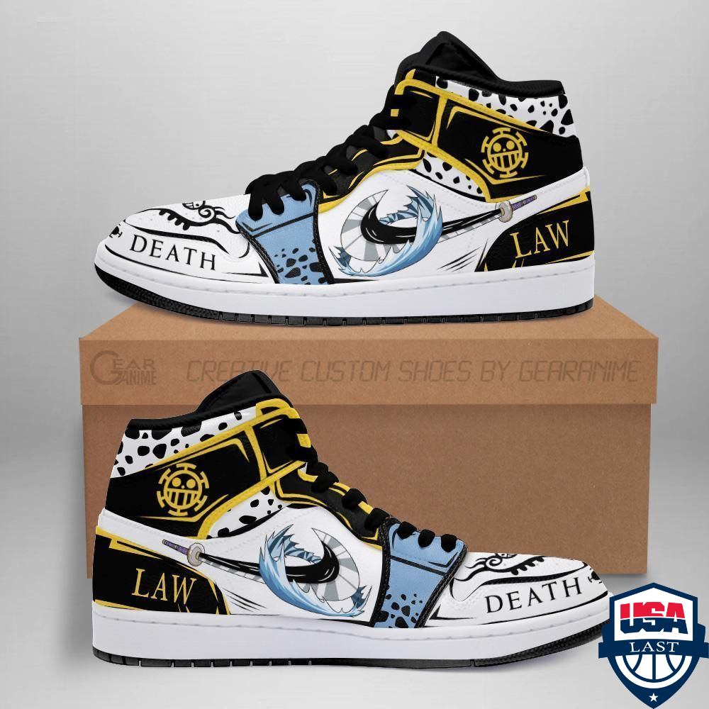 Trafalgar D. Water Law Room Skill One Piece Anime Air Jordan High Top Sneaker Shoes