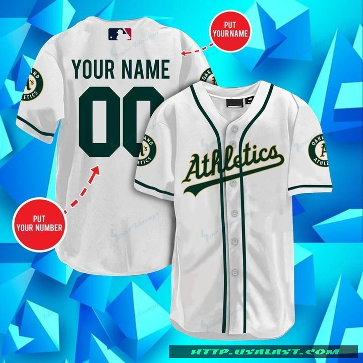 New Personalized Oakland Athletics White Baseball Jersey