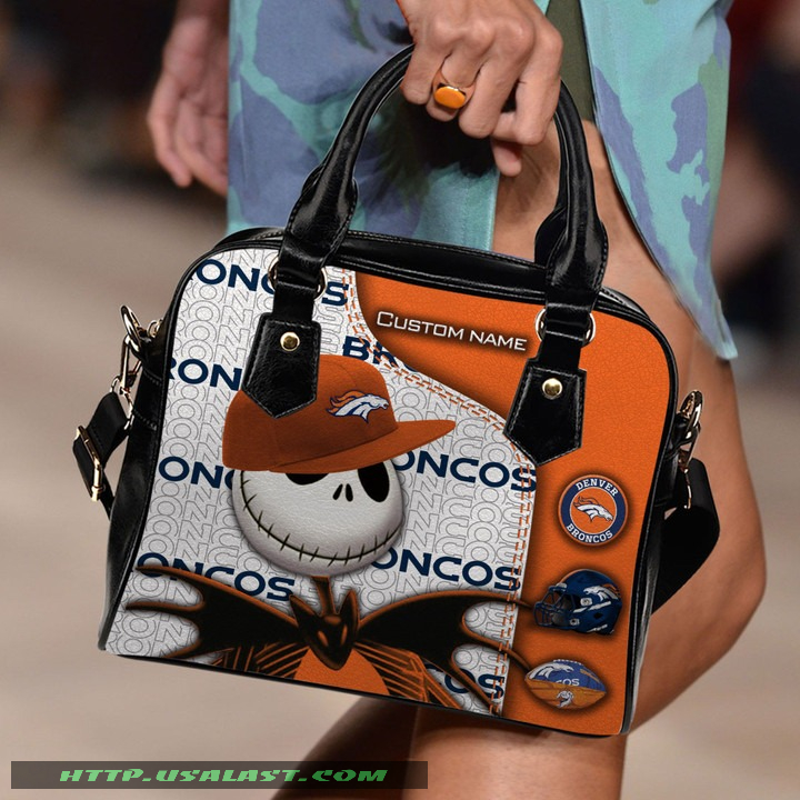 Denver Broncos Jack Skellington Personalized Shoulder Handbag Women Gift