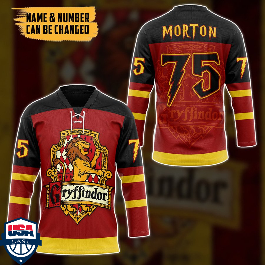 Harry Potter Gryffindor personalized custom hockey jersey