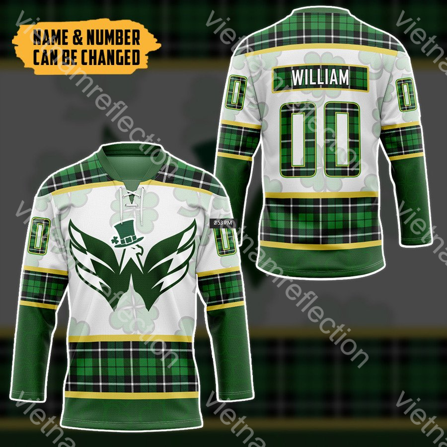 St. Patrick’s Day NHL Vegas Golden Knights personalized custom hockey jersey