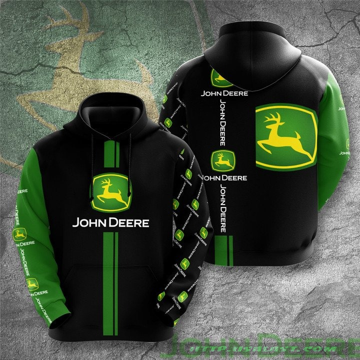 John Deere Pattern 3D All Over Print Hoodie