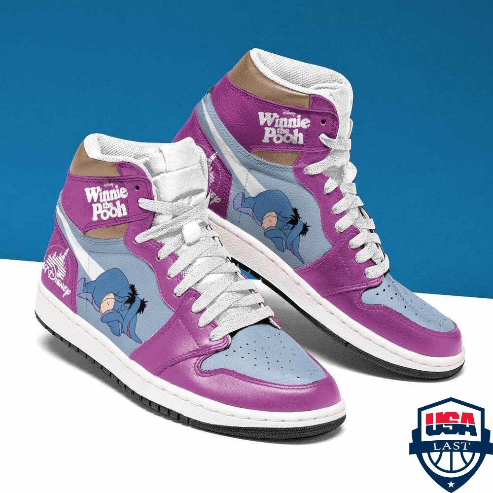 Eeyore Winnie the Pooh Air Jordan High Top Sneaker Shoes