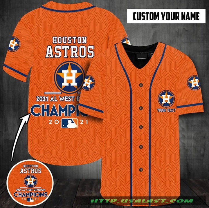MLB Houston Astros AL West Division Champion 2021 Personalized Baseball Jersey Shirt