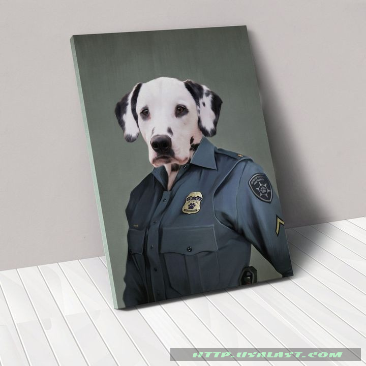 Personalized The Female Police Officer Custom Pet Poster Canvas