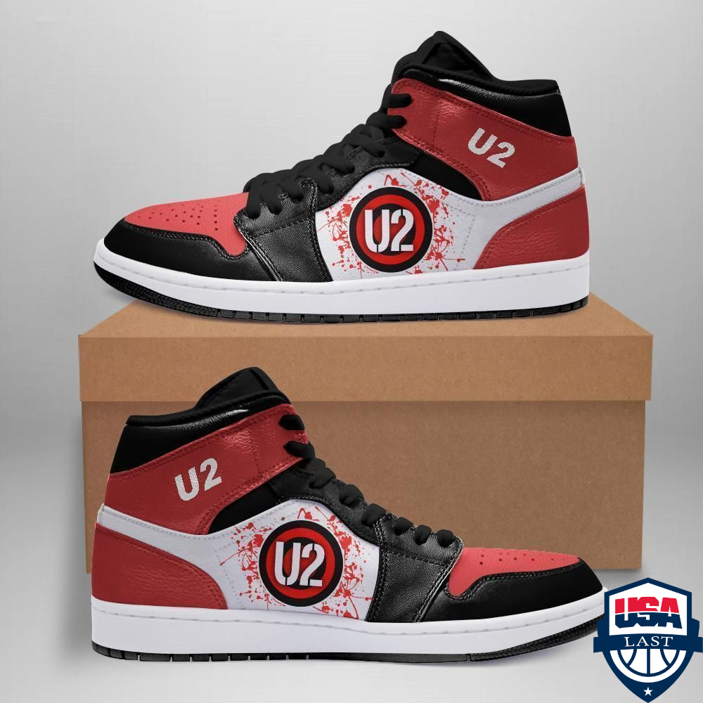 U2 Rock Band Air Jordan High Top Sneaker Shoes