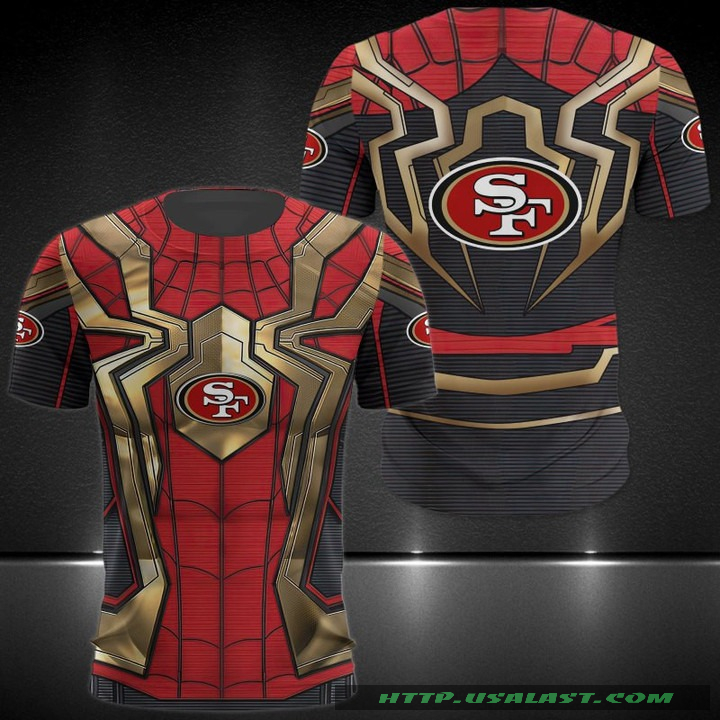 BEST San Francisco 49ers Spider Man 3D Hoodie Sweatshirt T-Shirt
