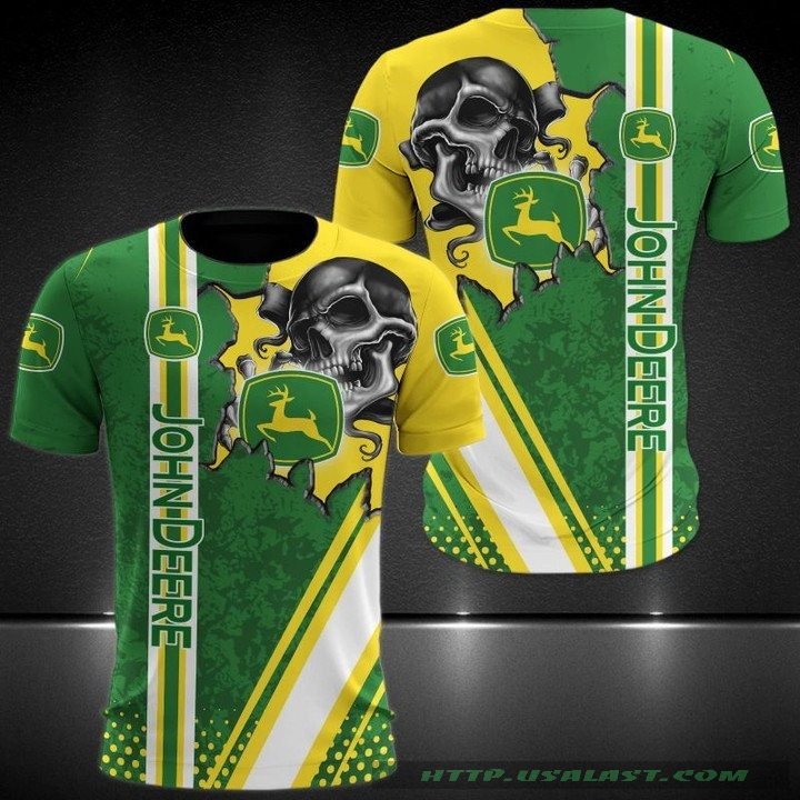 John Deere Skull 3D All Over Print Shirt