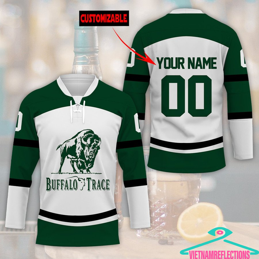 Buffalo Trace whisky personalized custom hockey jersey