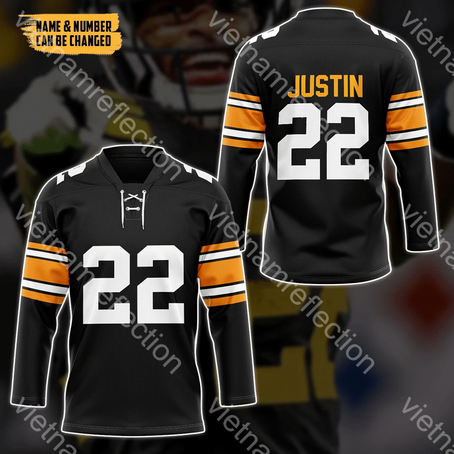 Pittsburgh Steelers Najee Harris NFL personalized custom hockey jersey