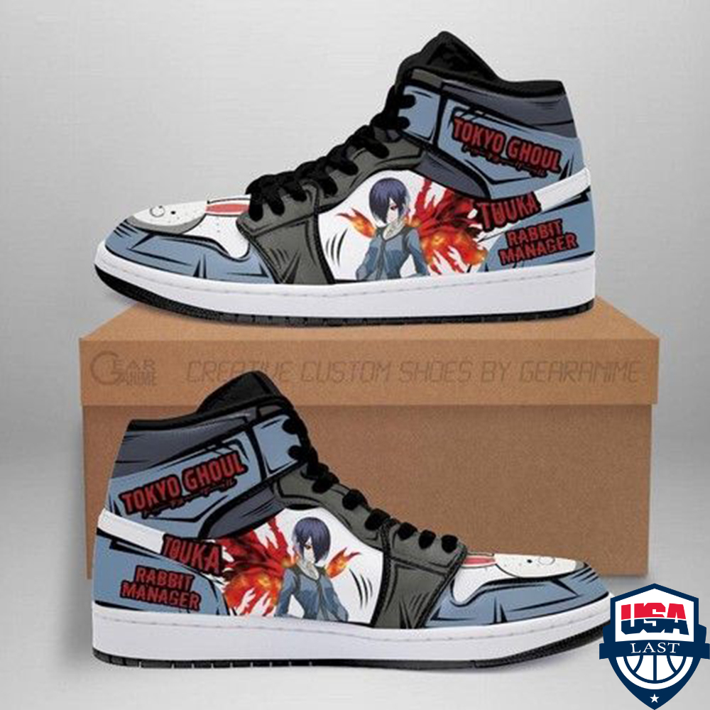 Touka Kirishima Rabbit Manager Tokyo Ghoul Air Jordan High Top Sneaker Shoes