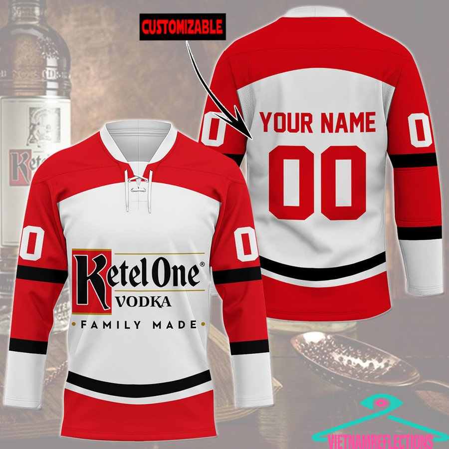 Ketel One vodka personalized custom hockey jersey