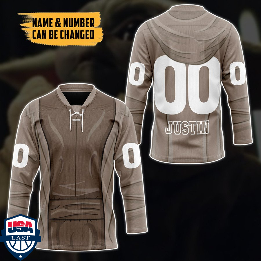 Star Wars Yoda personalized custom hockey jersey