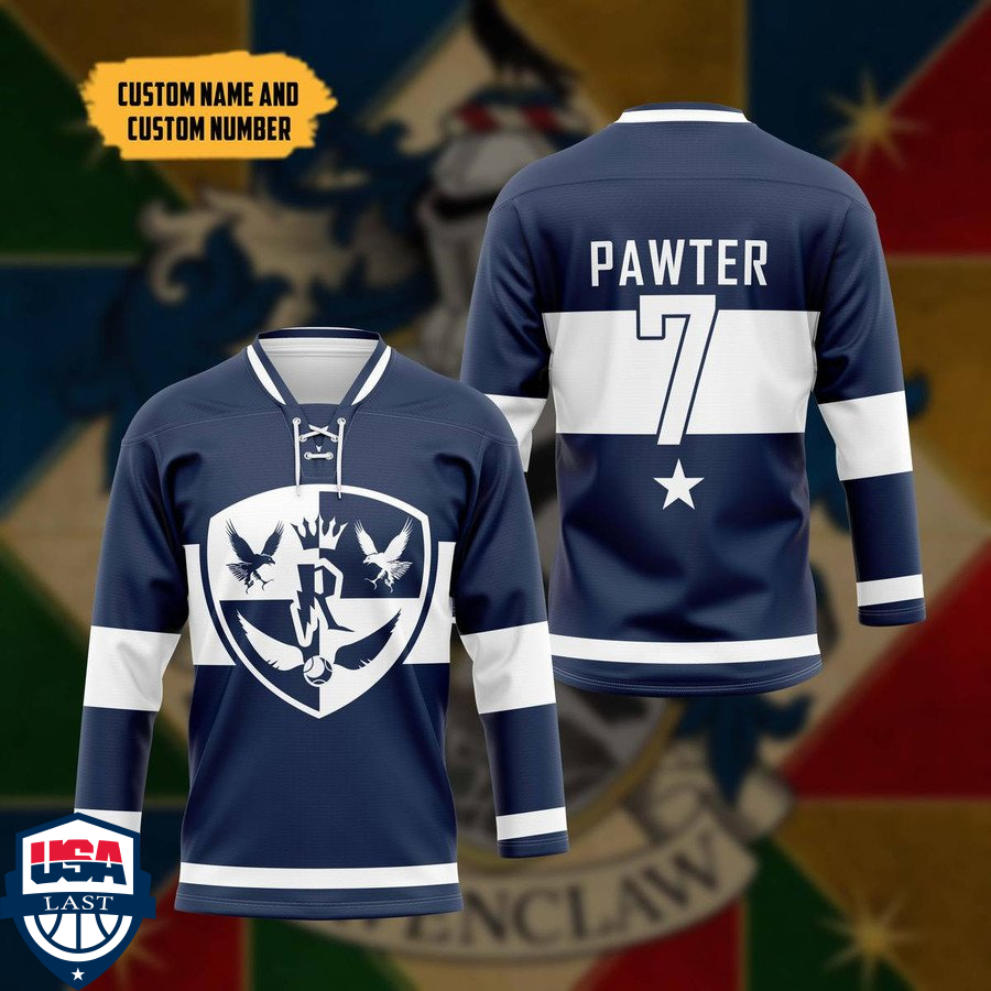 Harry Potter Quidditch Ravenclaw personalized custom hockey jersey