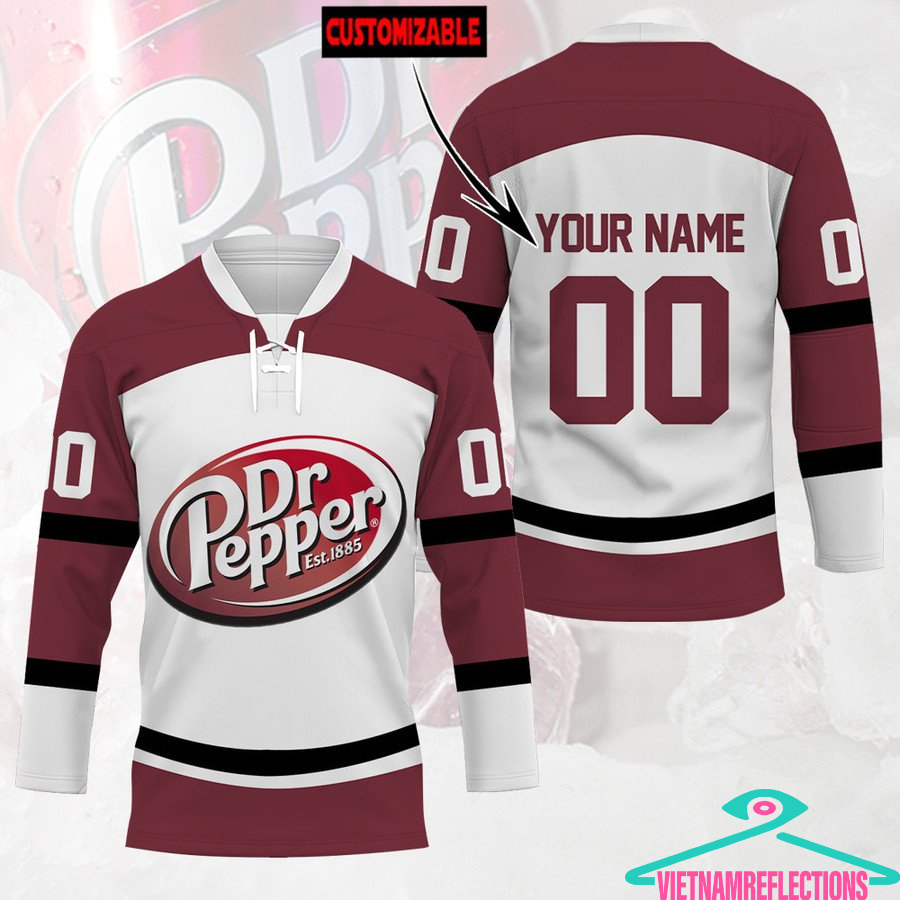 Dr Pepper personalized custom hockey jersey