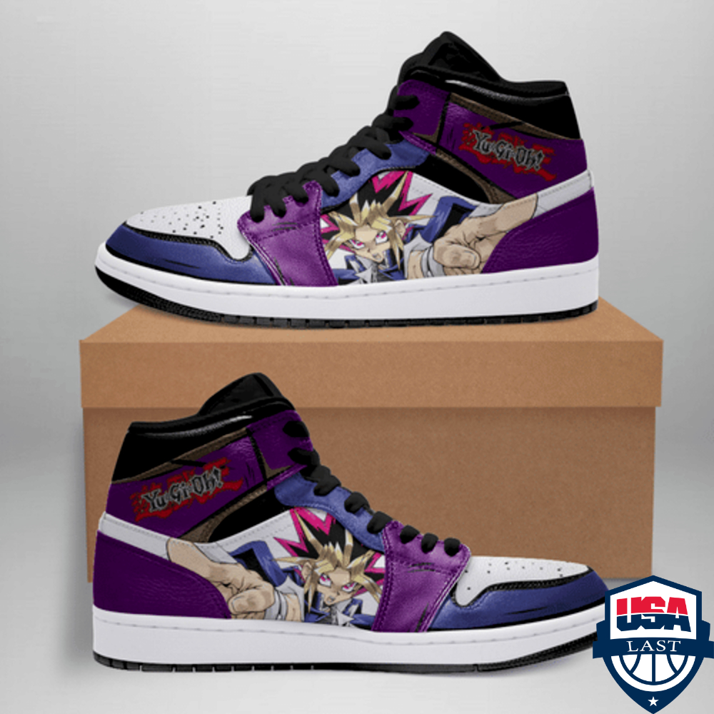 Yugi Muto Yu-Gi-Oh ver 2 Air Jordan High Top Sneaker Shoes