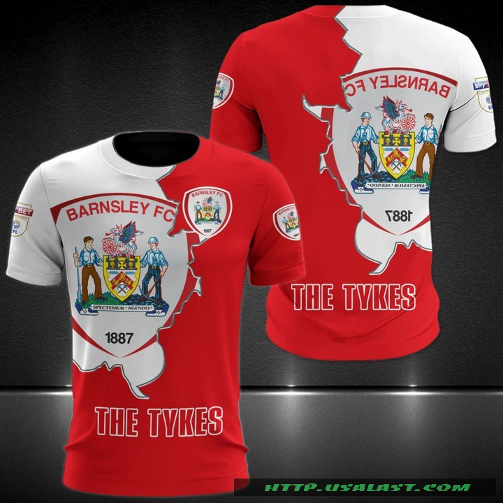 Barnsley F.C The Tykes 3D All Over Print Hoodie T-Shirt