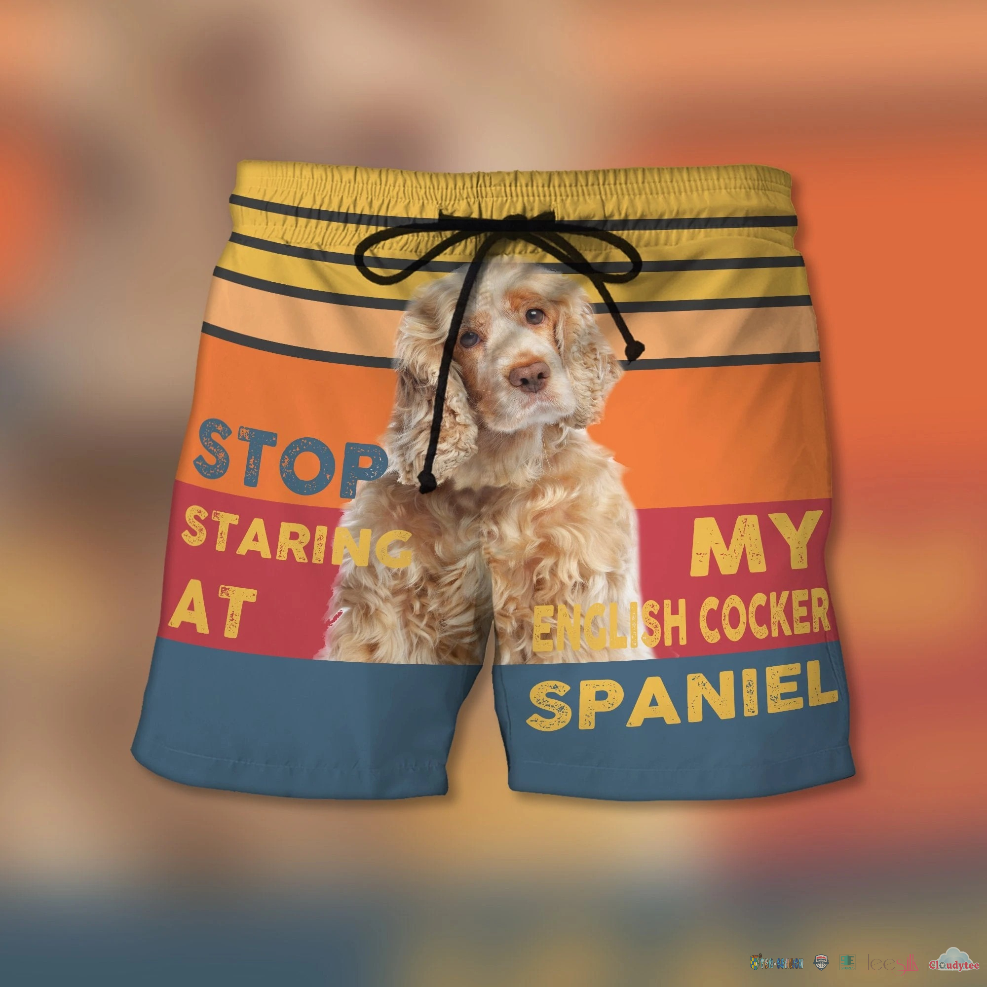 Top Finding Stop Staring At My English Cocker Spaniel Beach Shorts