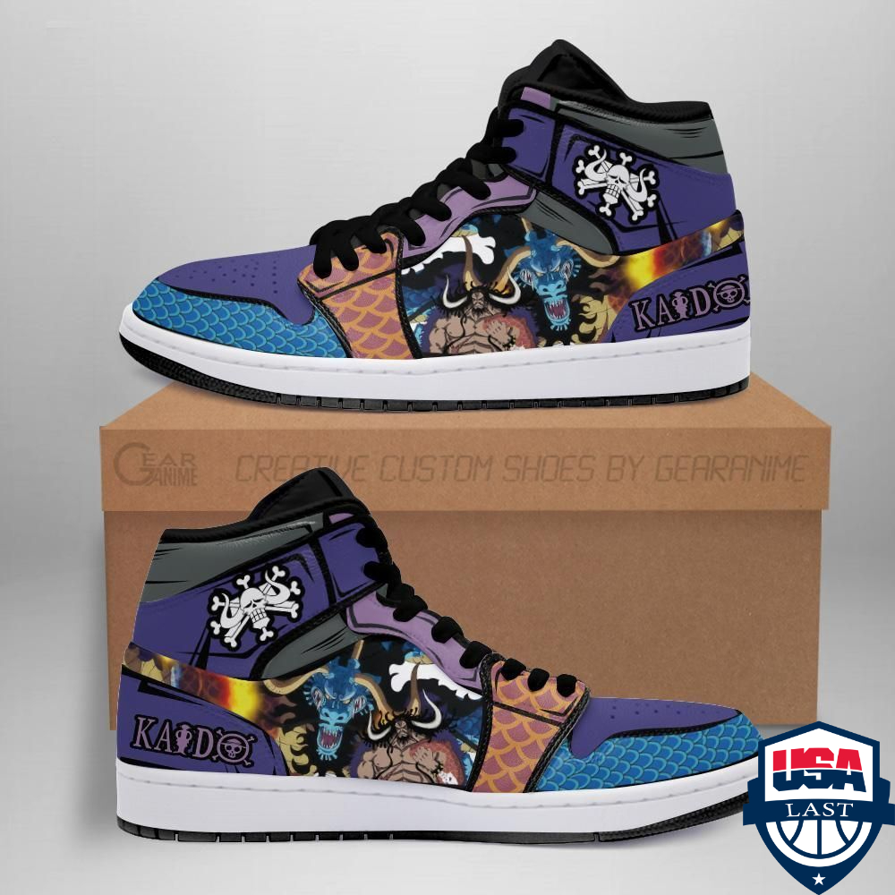 Yonko Kaido Skill One Piece Anime Air Jordan High Top Sneaker Shoes