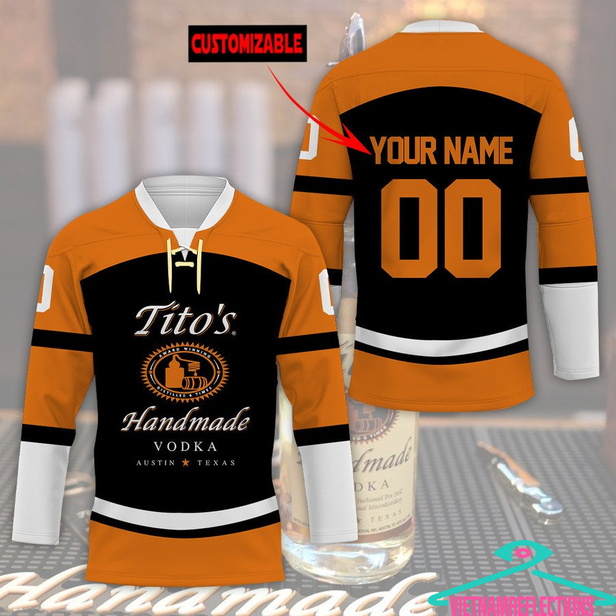 Tito's Handmade Vodka personalized custom hockey jersey