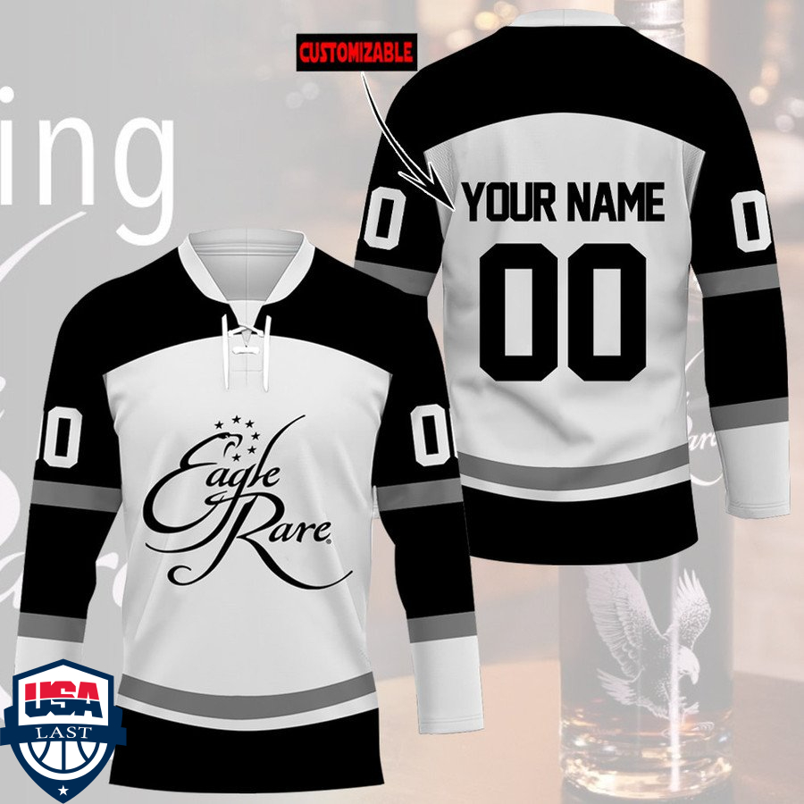 Eagle Rare whisky personalized custom hockey jersey