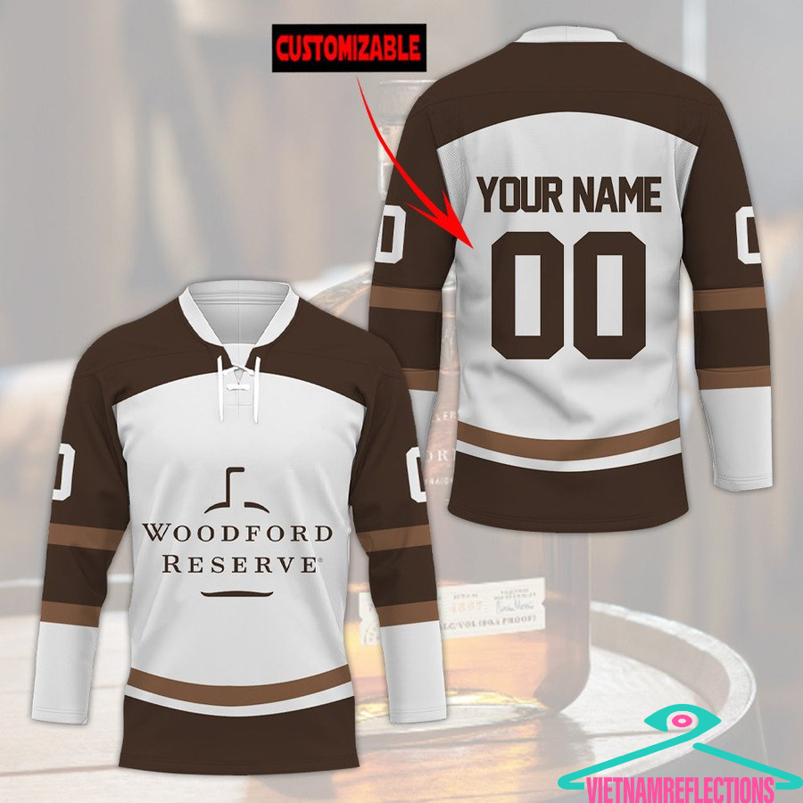 Woodford Reserve whisky personalized custom hockey jersey