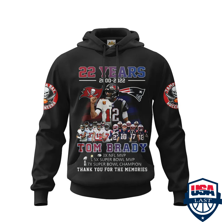 22 years Tom Brady Thank you for the memories 3d hoodie apparel