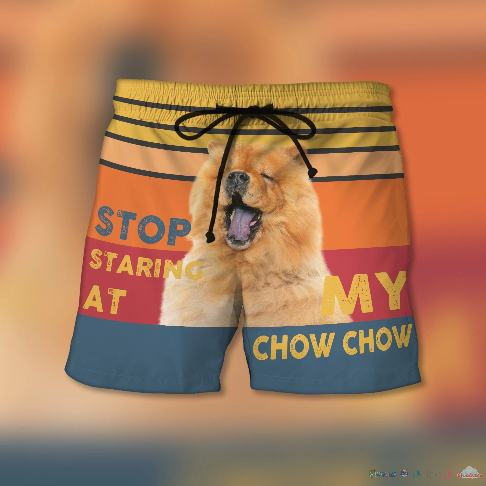 Hot Stop Staring At My Chow Chow Beach Shorts