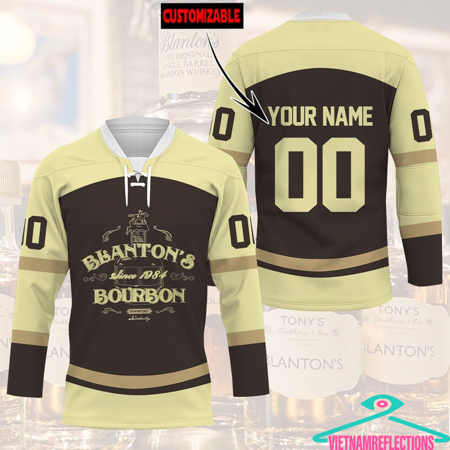 Blanton’s whisky personalized custom hockey jersey