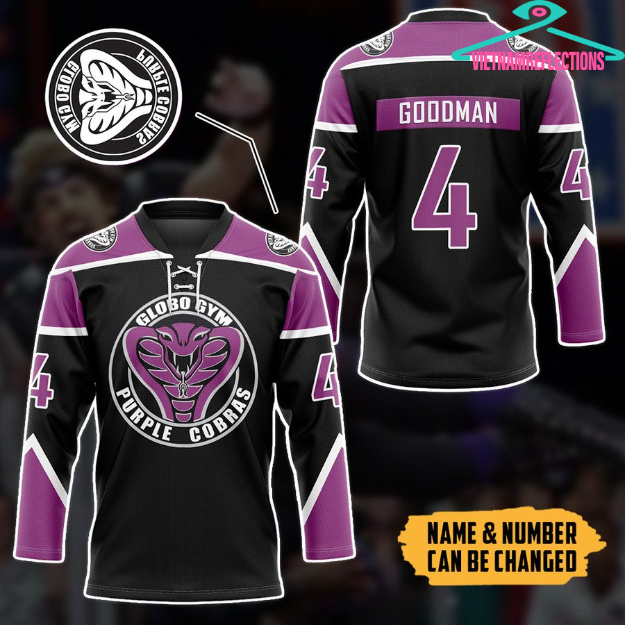 Globo Gym Purple Cobras personalized custom hockey jersey