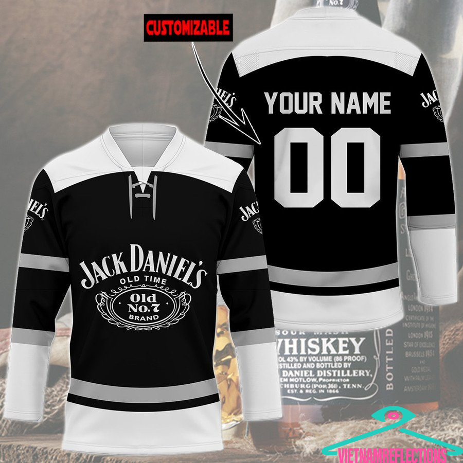 Jack Daniel’s whisky personalized custom hockey jersey