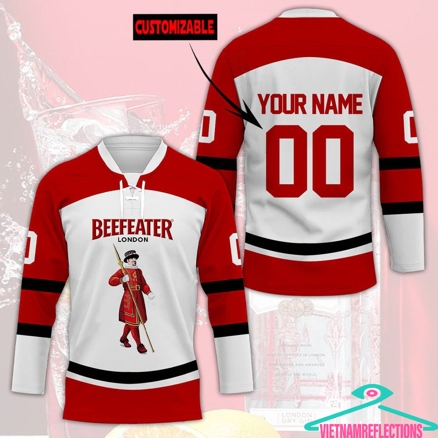 Beefeater whisky personalized custom hockey jersey