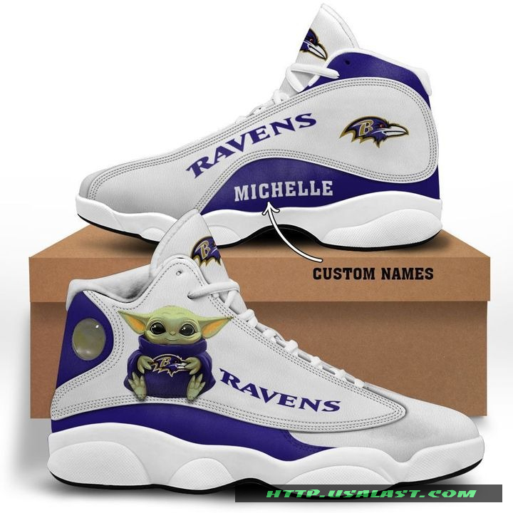 Sale OFF Personalised Baltimore Ravens Baby Yoda Air Jordan 13 Shoes
