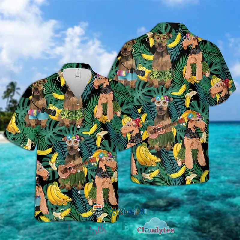 NEW Welsh Terrier Dog Banana Tropical Hawaiian Shirt