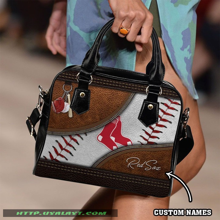 Boston Red Sox Custom Name Shoulder Handbag Women Gift