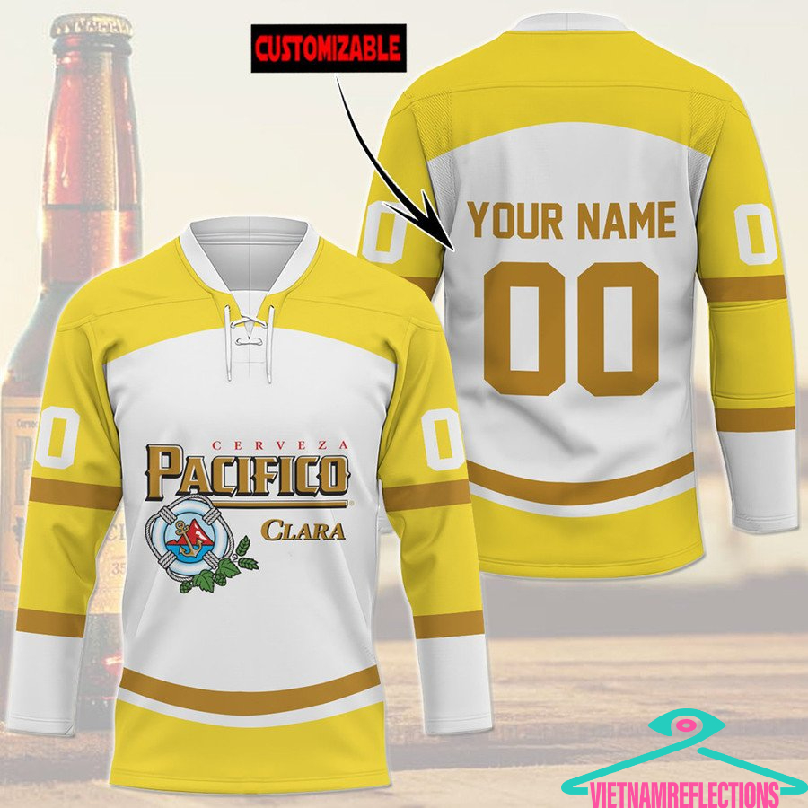Pacifico Clara beer personalized custom hockey jersey