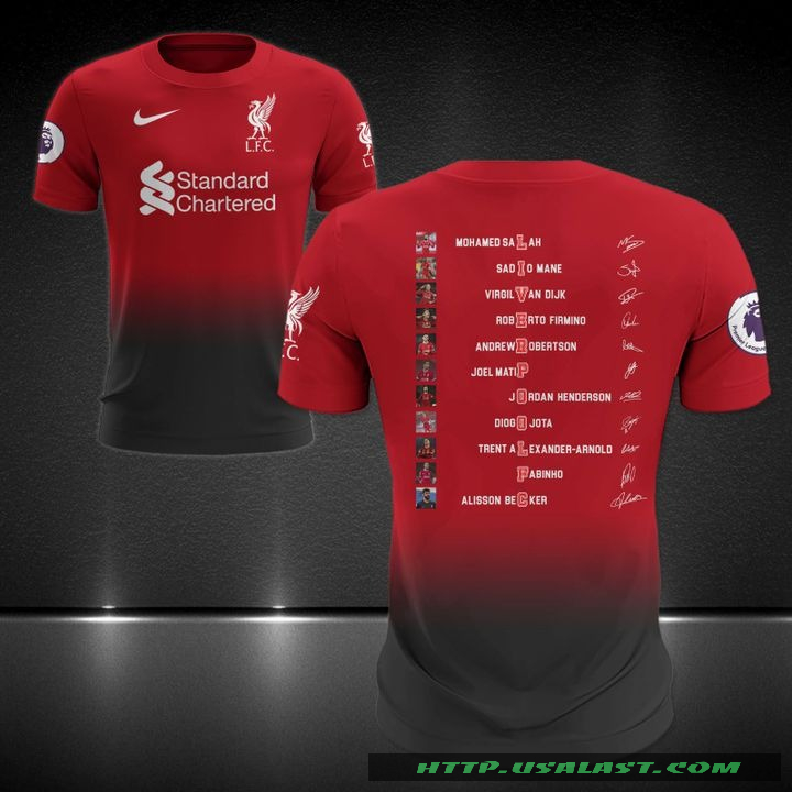 Liverpool Player Signatures 3D All Over Print Hoodie T-Shirt