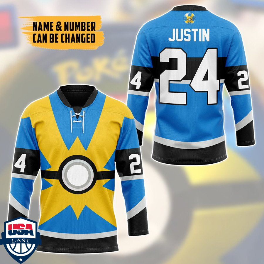 Pokemon trainers quick ball personalized custom hockey jersey