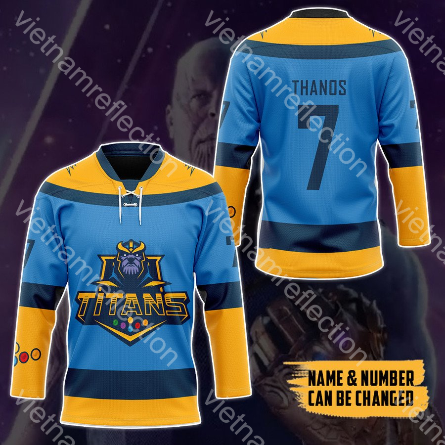 Thanos Titans personalized custom hockey jersey