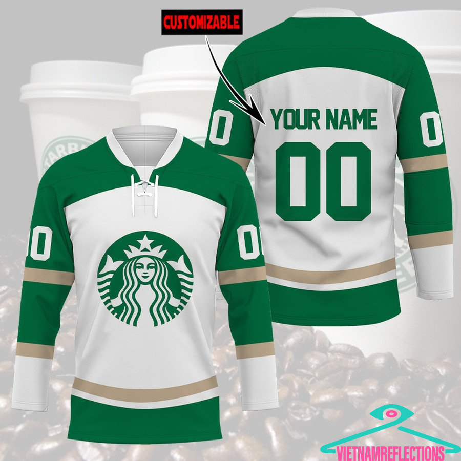 Starbucks personalized custom hockey jersey