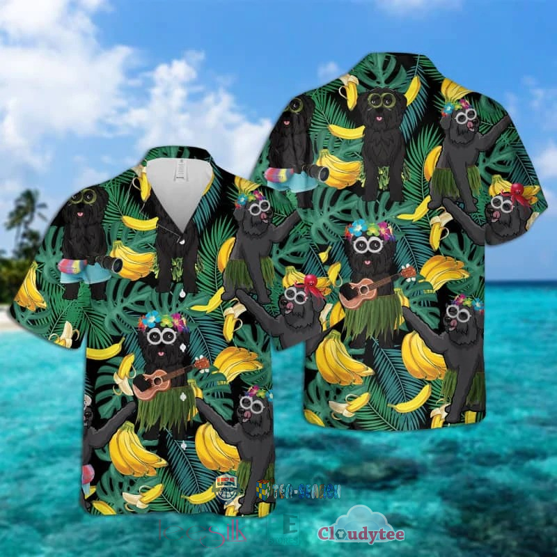 NEW Bouvier des Flandre Banana Tropical Hawaiian Shirt