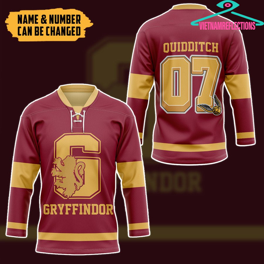 Harry Potter Gryffindor House personalized custom hockey jersey