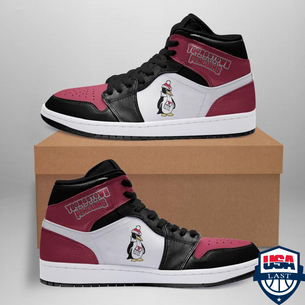 Youngstown State Penguins NCAA Basketball Air Jordan High Top Sneaker Shoes