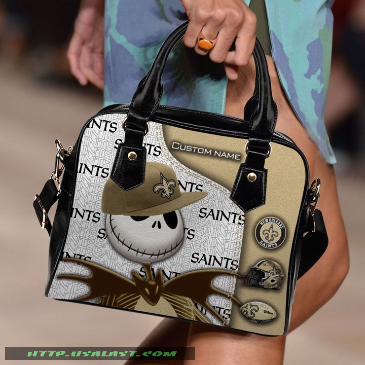New Orleans Saints Jack Skellington Personalized Shoulder Handbag Women Gift