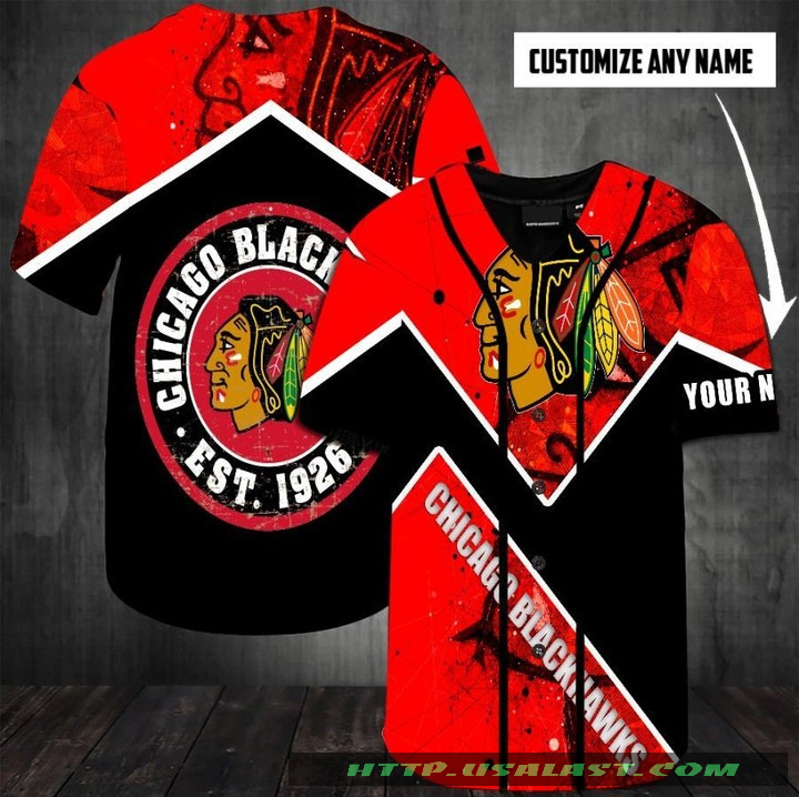 NHL Chicago Blackhawks Personalized Baseball Jersey Shirt