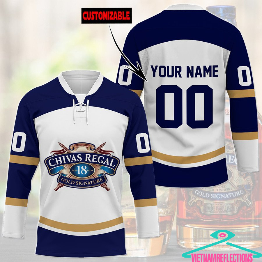 Chivas Regal 18 whisky personalized custom hockey jersey