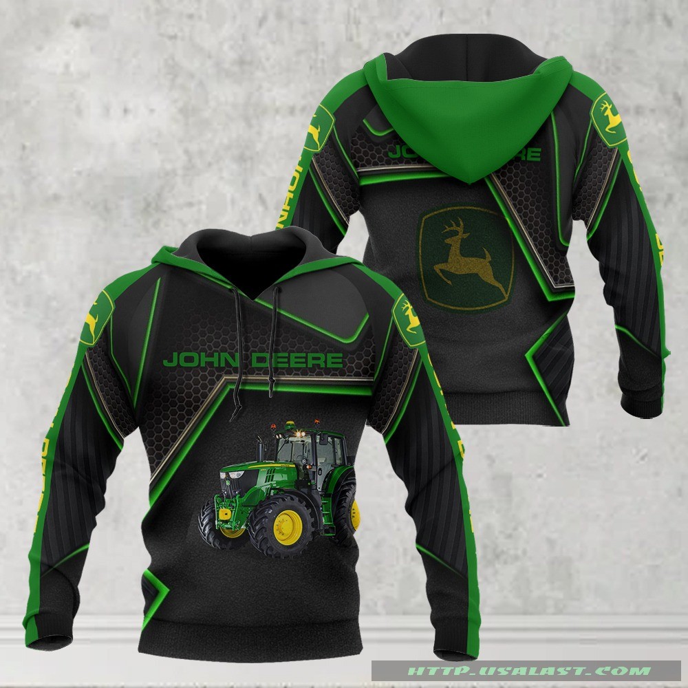 John Deere Logo 3D All Over Printed Hoodie