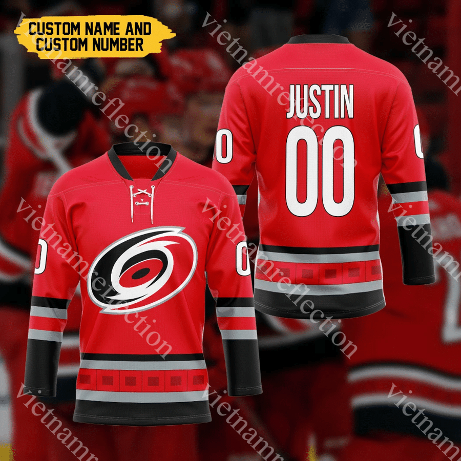 Carolina Hurricanes NHL personalized custom hockey jersey