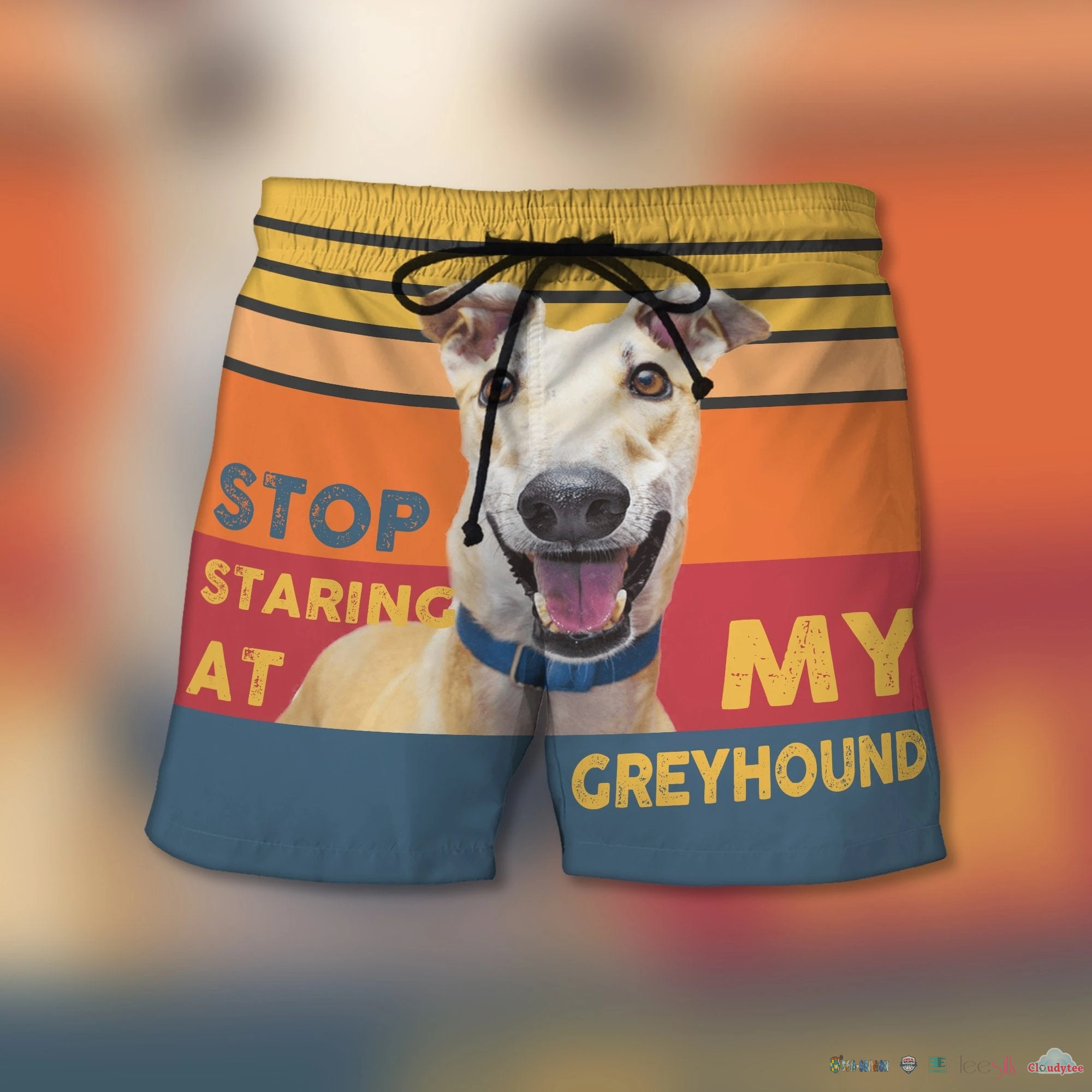 Ultra Hot Stop Staring At My Greyhound Dog Beach Shorts