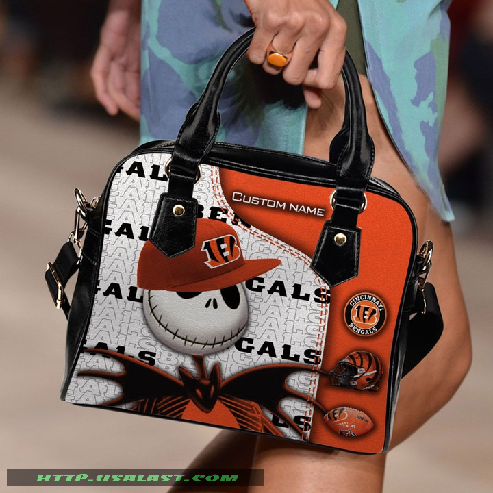 Cincinnati Bengals Jack Skellington Personalized Shoulder Handbag Women Gift
